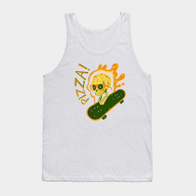 Pizza Skull Tank Top by Chi-Yun